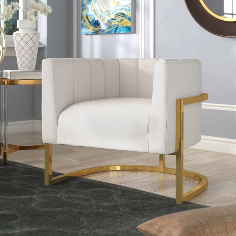 Delmonte 30.91'' Wide Tufted Velvet Lounge Chair | Wayfair Professional