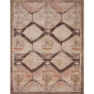 LOLOI II Wynter Graphite/Blush 7 ft. 6 in. x 9 ft. 6 in. Moroccan Printed Area Rug WYNTWYN-08GTBH... | The Home Depot