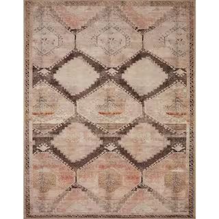 LOLOI II Wynter Graphite/Blush 7 ft. 6 in. x 9 ft. 6 in. Moroccan Printed Area Rug WYNTWYN-08GTBH... | The Home Depot