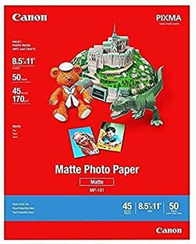 Canon 7981A004 Photo Paper Plus, Matte, 8-1/2 x 11 (Pack of 50 Sheets) | Amazon (US)
