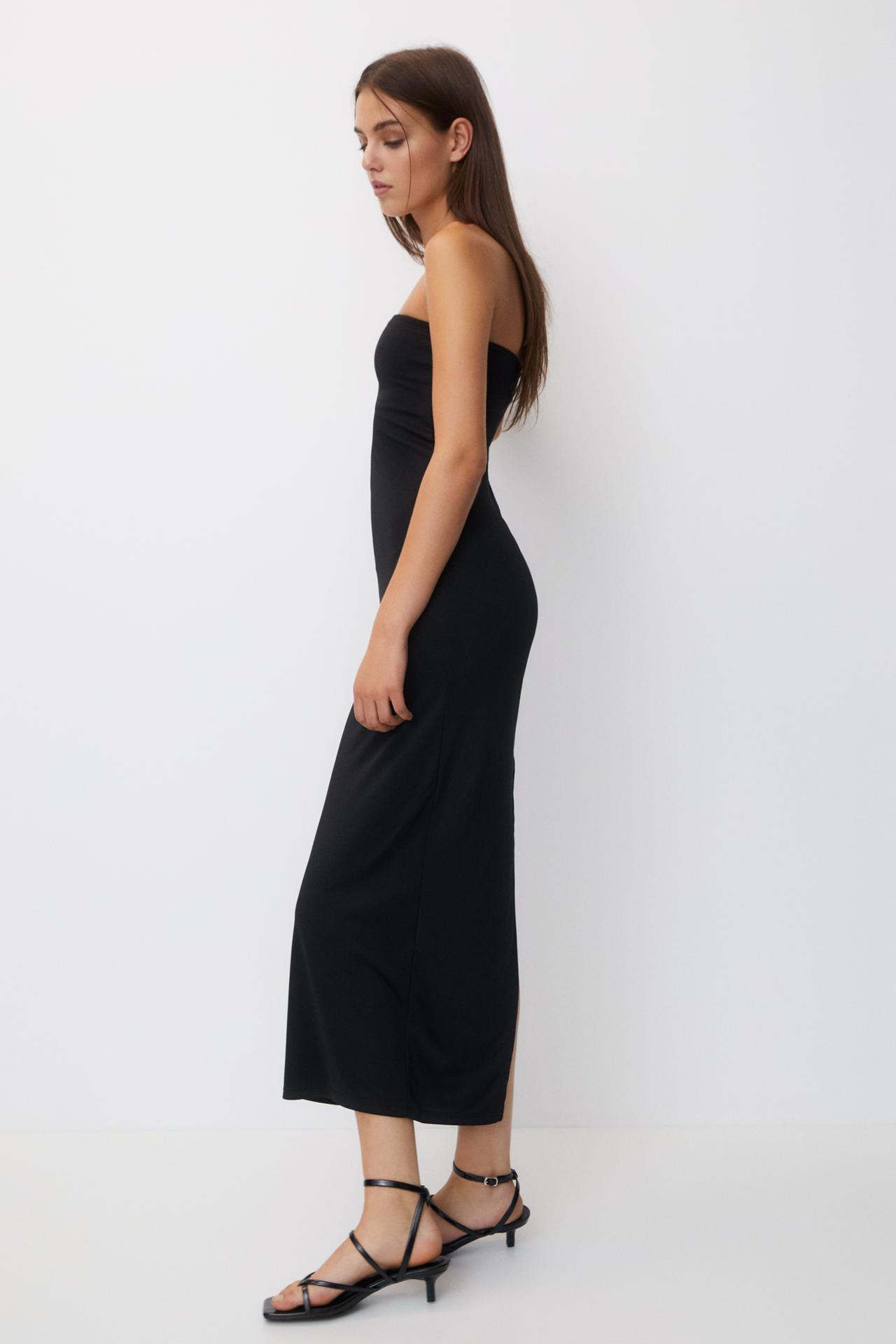 Long bandeau dress | PULL and BEAR UK