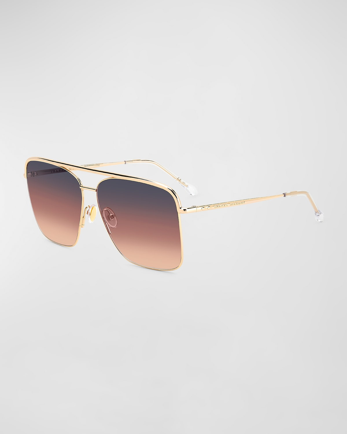 Gradient Stainless Steel Aviator Sunglasses | Neiman Marcus