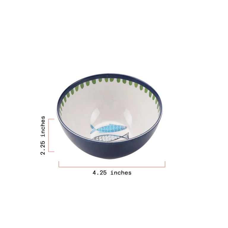 Beautiful 14.6" x 6" Bamboo Melamine Oval Serve with Sardine Dip Bowls, Multi-Color by Drew Barry... | Walmart (US)