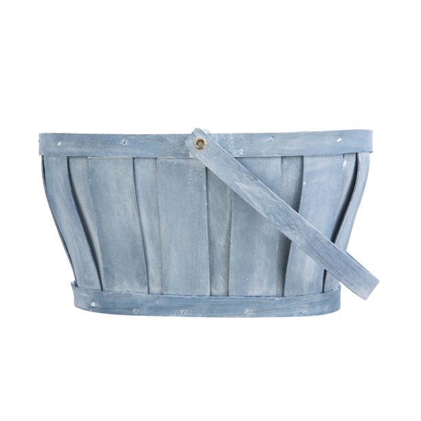 Way To Celebrate Blue Woodchip Easter Basket with Swivel Handle, 11" x 9" | Walmart (US)