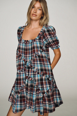 100% Cotton Textured Mini Dress | Anthropologie (US)