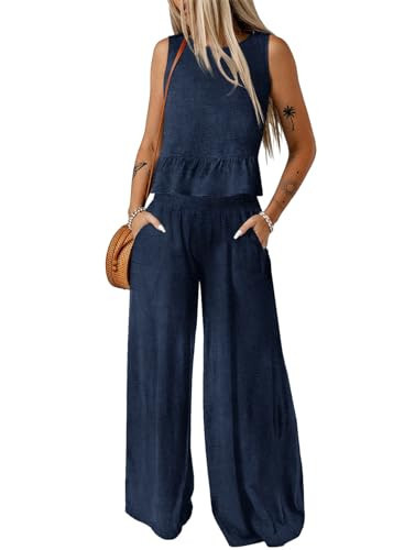 Dokotoo Summer Two Piece Sets for Women Going out 2 Piece Matching Sets Clothing Dressy 2026 Spring Loungewear Lounge Sets for Women Cruise Travel Outfits Womens Beach Vacation Clothes | Amazon (US)