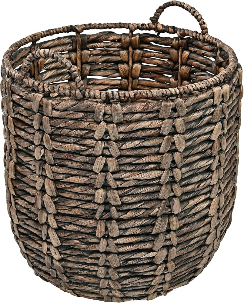 happimess Laurel Hand-Woven Abaca Storage Basket 19", Brown | Amazon (US)