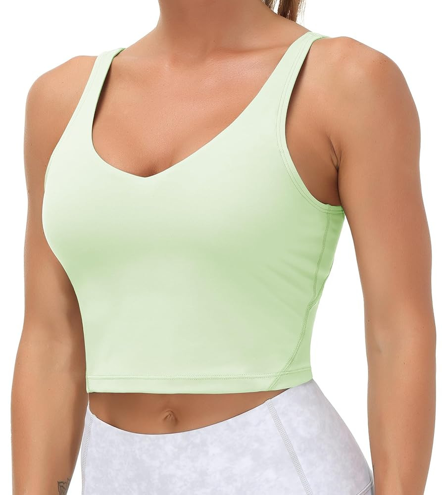 THE GYM PEOPLE Womens' Sports Bra Longline Wirefree Padded with Medium Support | Amazon (US)