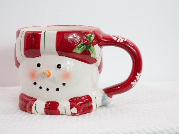 Vintage Porcelain Snowman Mug | Etsy | Etsy (CAD)