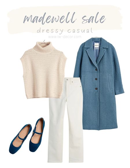 Winter whites outfit with a splash a blue from Madewell! 20% off when you shop through the LTK app. I’ve round up some of my favorites into a wardrobe capsule. Check out some of my others and save! Sale is from 10/26 - 10/29. Let me know what you get!! 

#LTKxMadewell #LTKHolidaySale #LTKsalealert