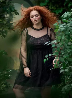 Nightfall Bubble Sleeve Mini Dress | Torrid (US & Canada)