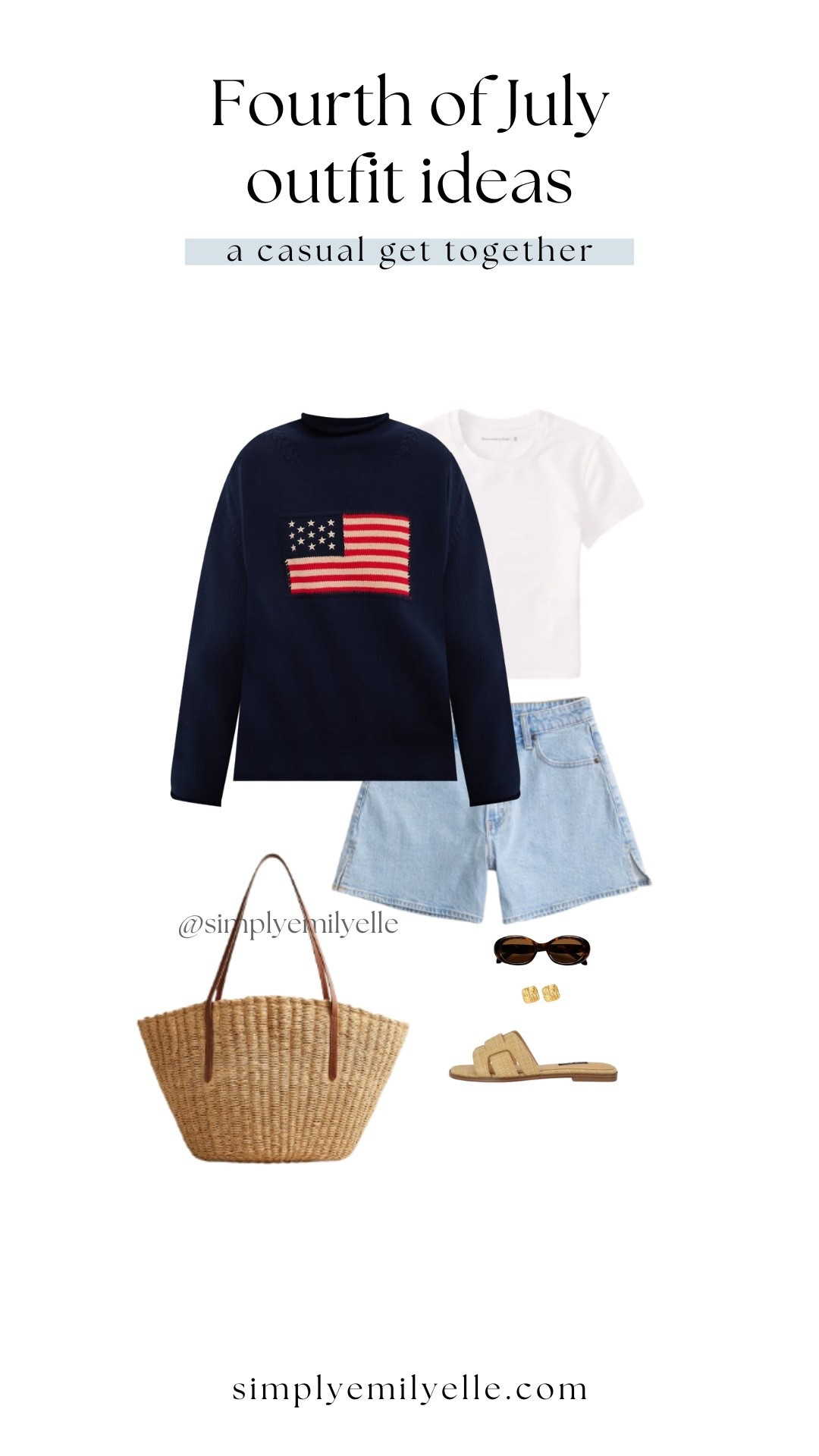 Fourth of July outfit, Fourth of July outfits, Fourth of July outfit idea, casual summer outfit idea, bbq outfit idea, summer bbq outfit idea, coastal outfit ideas, coastal grandmother, American flag sweater, red white and blue outfit

#LTKFindsUnder50 #LTKSummerEdit #LTKStyleTip