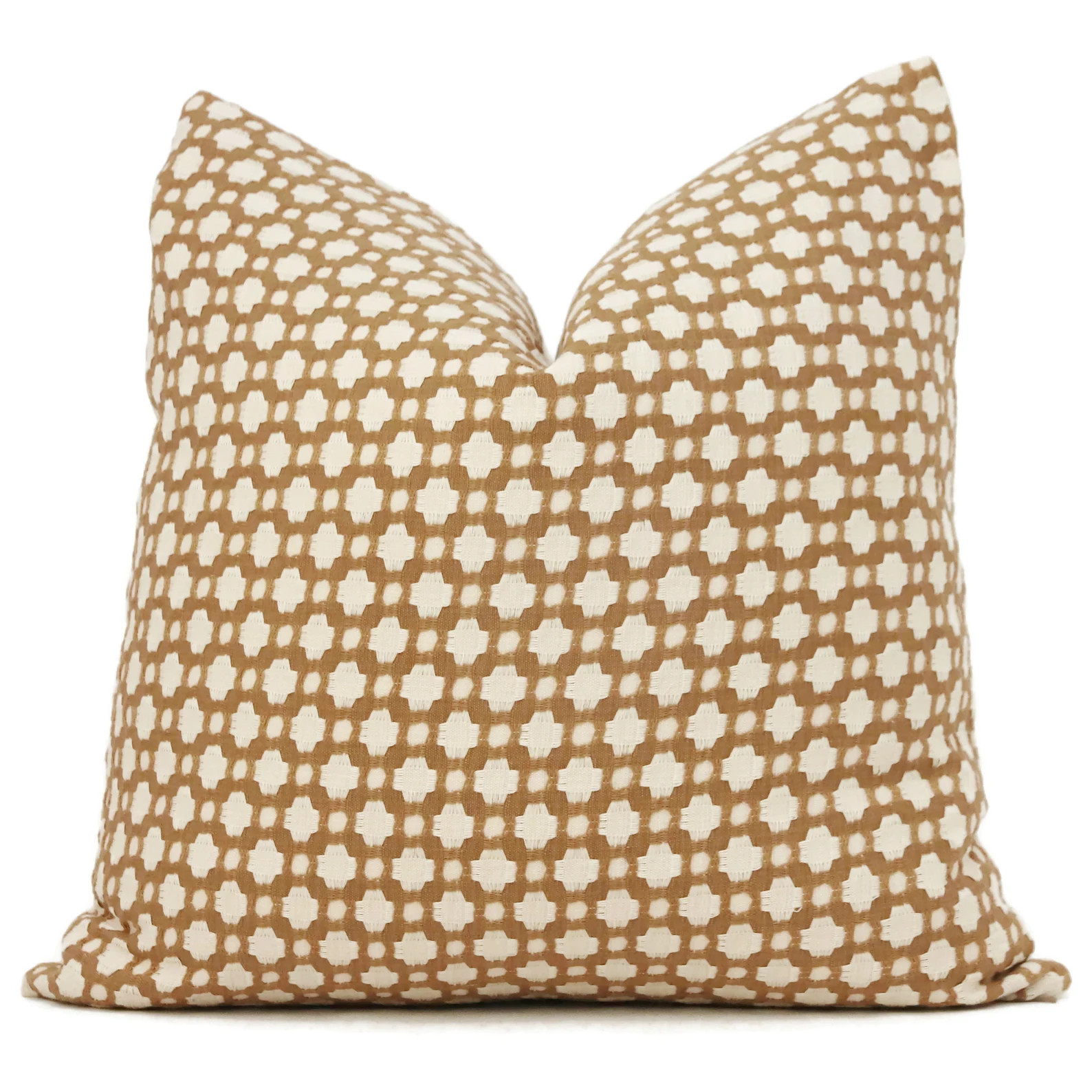 Schumacher Betwixt Pillow Cover: Biscuit and Ivory Accent Pillow | Etsy (Global)
