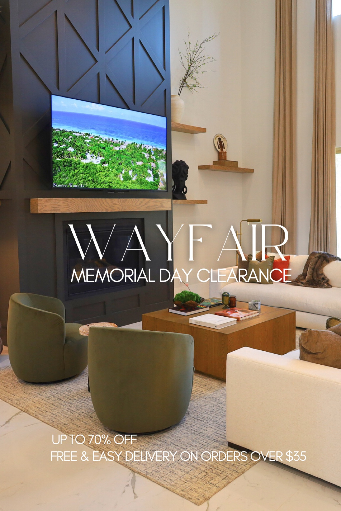If you’ve been wanting to update your space, this is your sign. Wayfair’s Memorial Day Clearance has tons of pieces I love (up to 70% off!) and free delivery on orders $35+. High-low style never looked so luxe. @wayfair #wayfair #ad