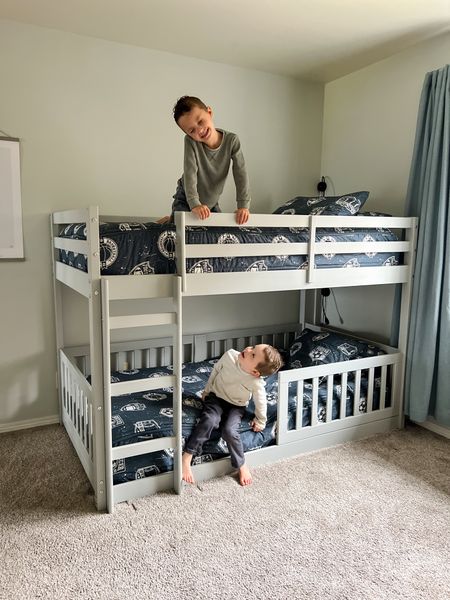 The boys’ bunk bed! We love it and it’s great for littles because it’s low profile 🙌🏼

#LTKfamily #LTKkids