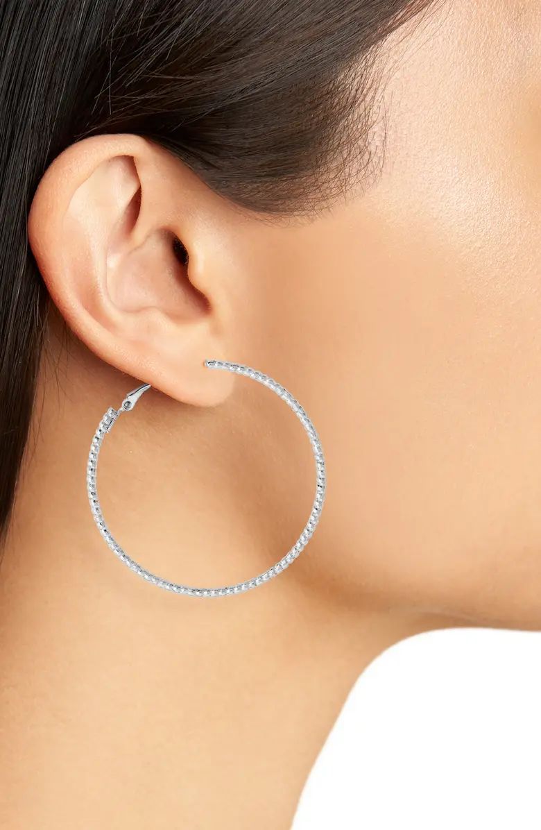 Demifine Textured Hoop Earrings | Nordstrom