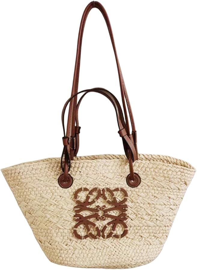 Summer straw shoulder straw crossbody bag beach casual ethnic wind simple handmade bohemian style... | Amazon (US)