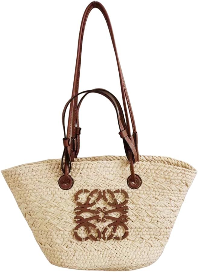 Summer straw shoulder straw crossbody bag beach casual ethnic wind simple handmade bohemian style... | Amazon (US)