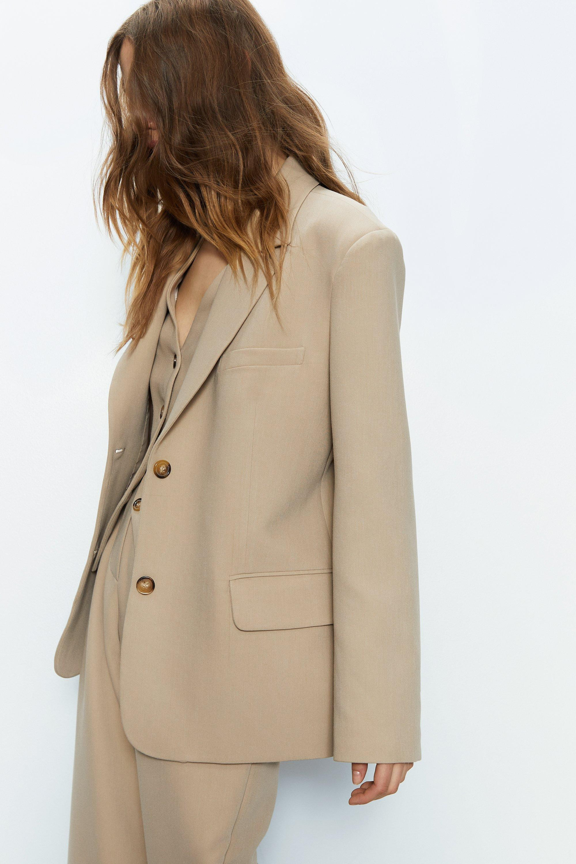 Tailored Single Breasted Blazer | Warehouse UK & IE