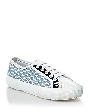 Superga x Rodarte Flat Lace Up Sneakers - 2750 Net Overlay Snake | Bloomingdale's (US)