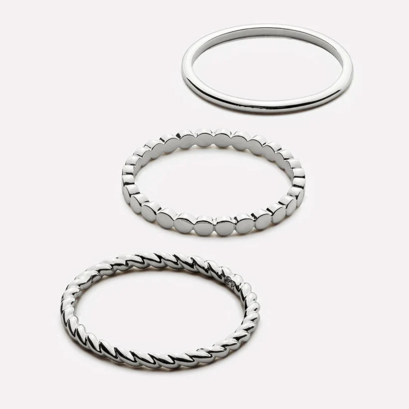 Adrianna Ring Set Silver | Ana Luisa