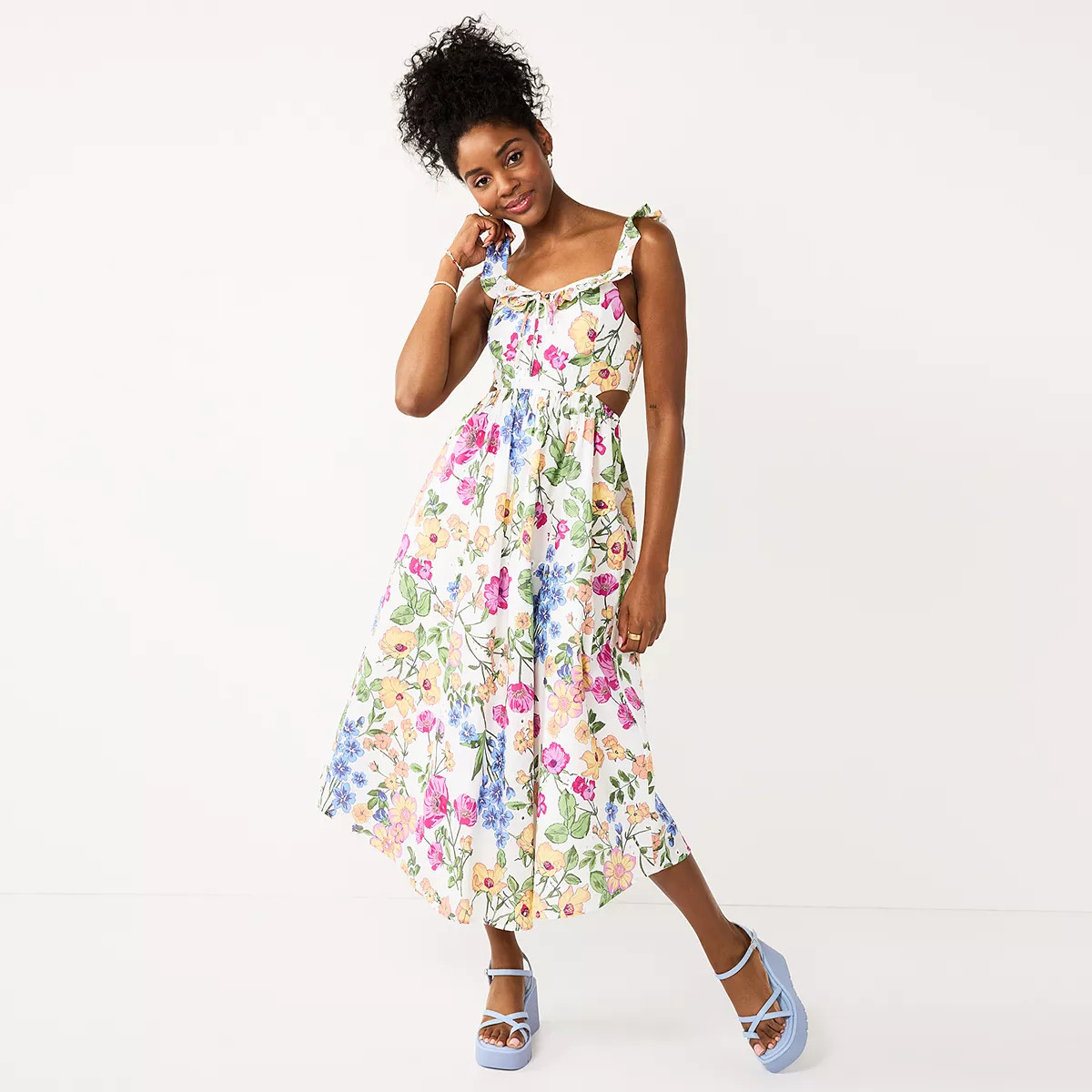 Juniors' SO® Side Cutout Midi Dress | Kohl's