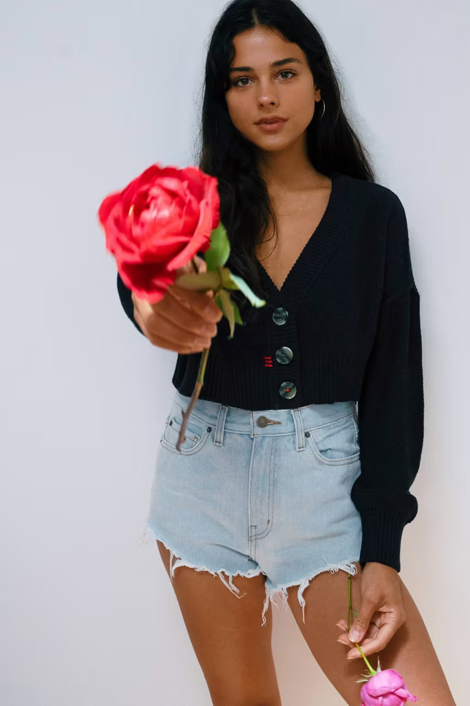 BDG High-Waisted Cheeky Denim Short – Light Wash | Urban Outfitters (US and RoW)