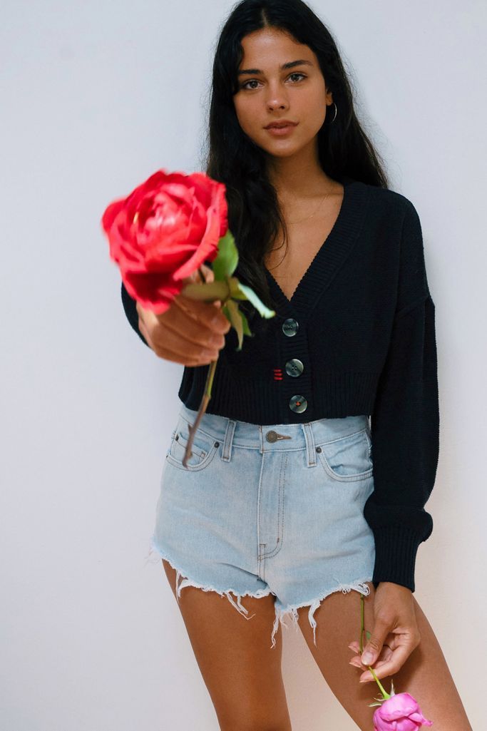 BDG High-Waisted Cheeky Denim Short – Light Wash | Urban Outfitters (US and RoW)