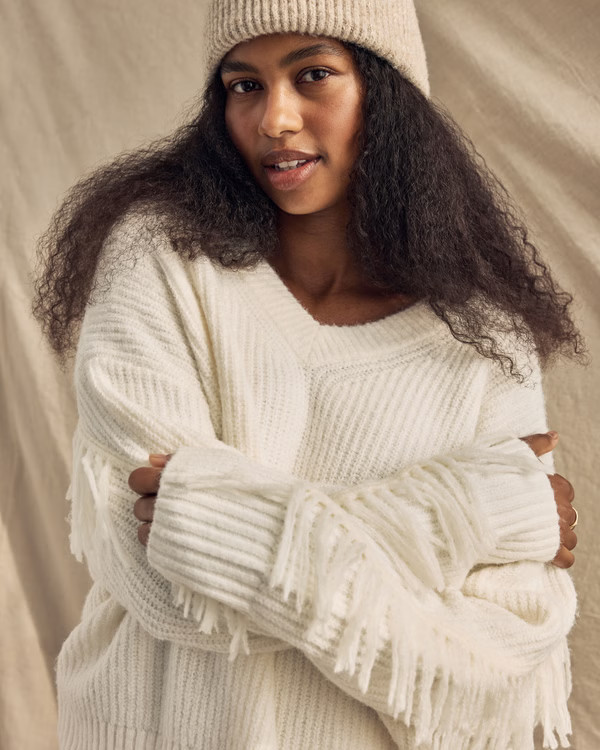 Fringe Dad V-Neck Sweater | Abercrombie & Fitch (US)