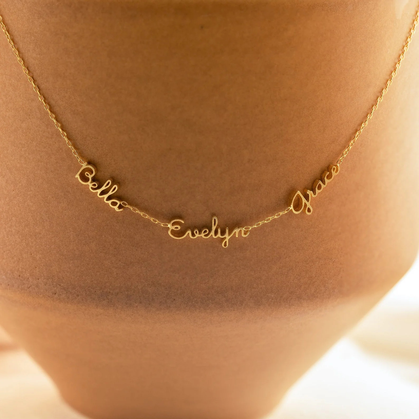 Custom Dainty Multiple Name Necklace | Xmas Gift | Caitlyn Minimalist | Caitlyn Minimalist