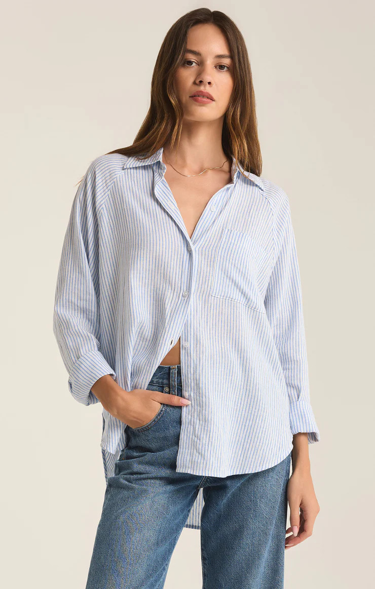 Perfect Linen Stripe Top | Z Supply