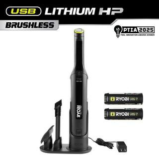 USB Lithium HP Compact Hand Vacuum Cleaner Kit with (2) USB Lithium 2.0 Ah Batteries and Charger | The Home Depot