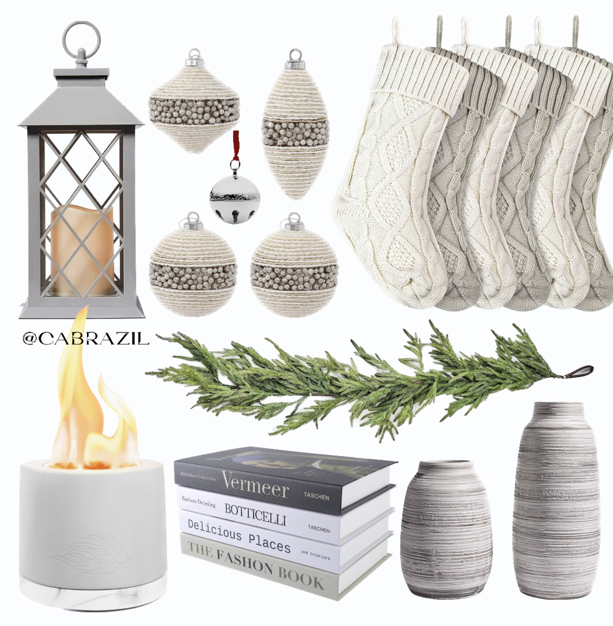 Grey Christmas decor, a nice matching lamp with table firepit. Simple, modern and minimalist 

#LTKSeasonal #LTKhome #LTKHoliday