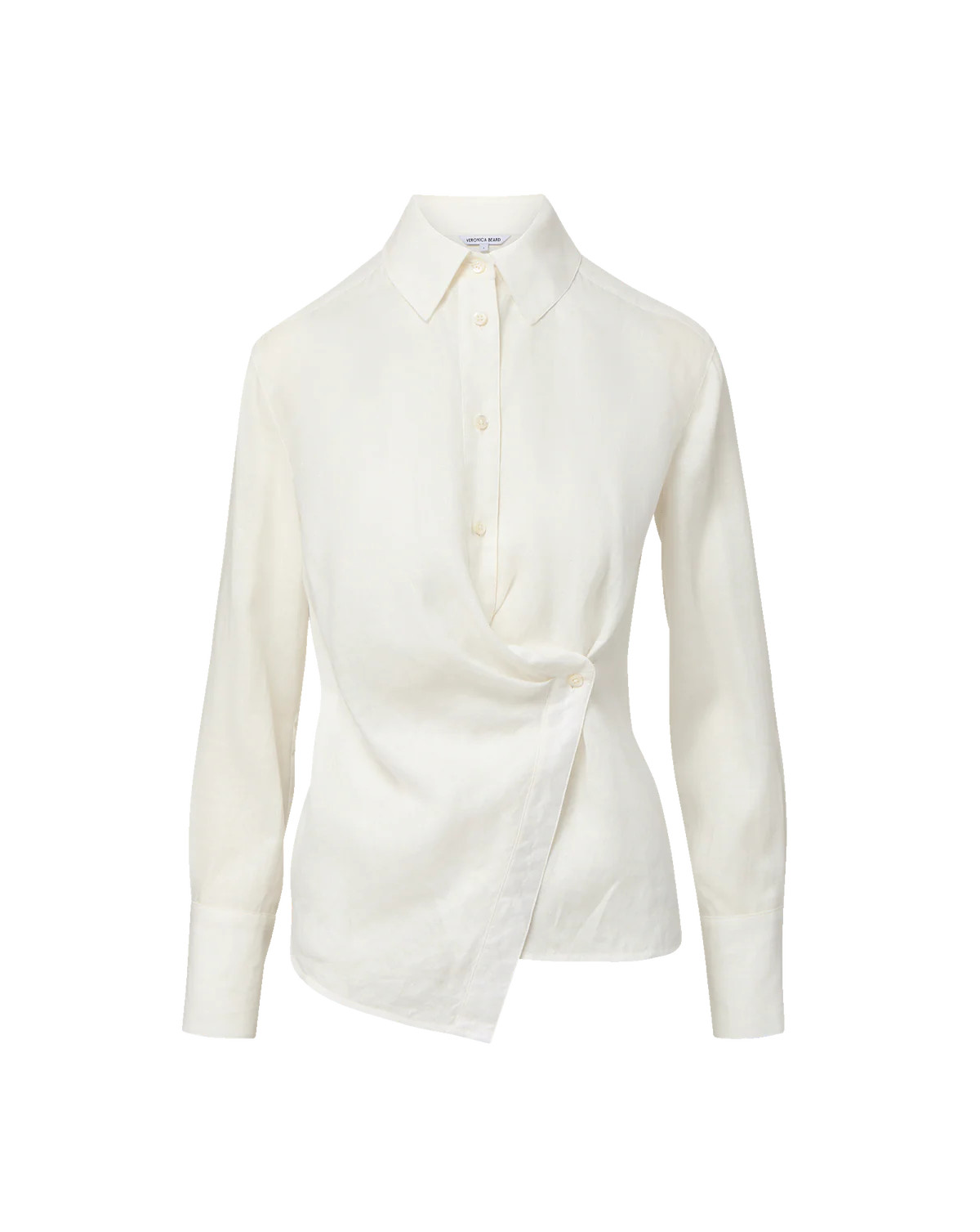Perezzi Linen Button-Down Shirt in White | Veronica Beard | Veronica Beard