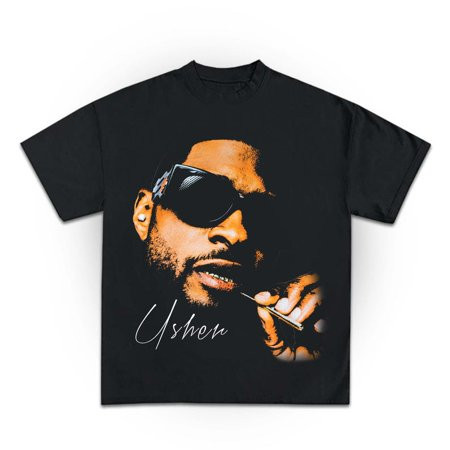 Usher face Shirt Retro Usher Graphic Tee Vintage Usher 90s Shirt Usher Rap Hip Hop Usher Fan Unisex Tee StripesBlue Unisex Tshirt Up To Sizes 4XL 100% cotton | Walmart (US)