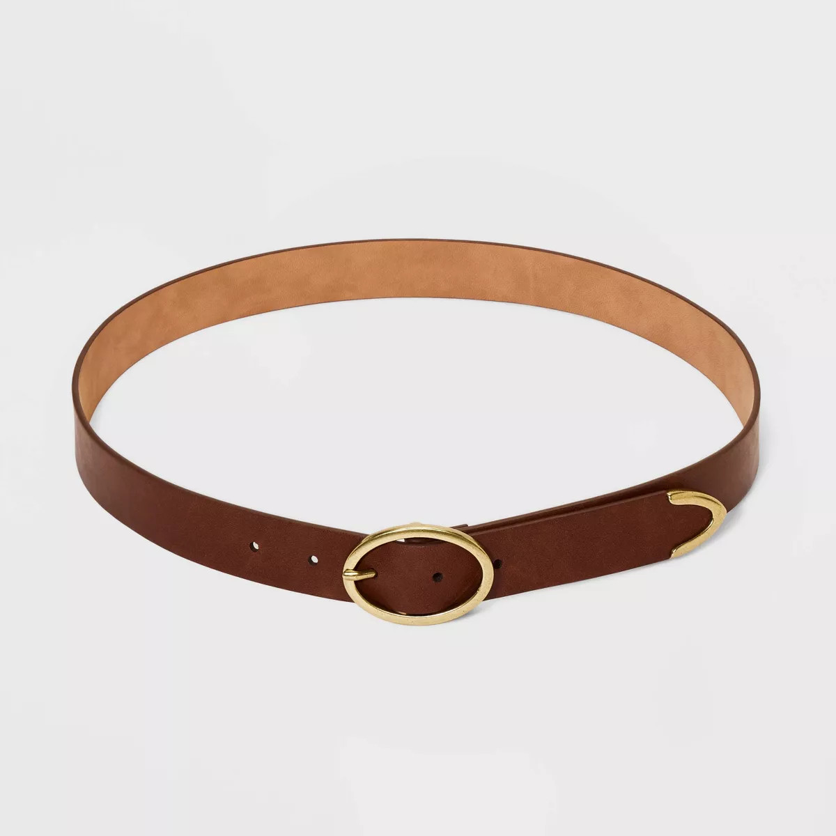 Women's Oval Center Bar Belt - Universal Thread™ Cognac | Target