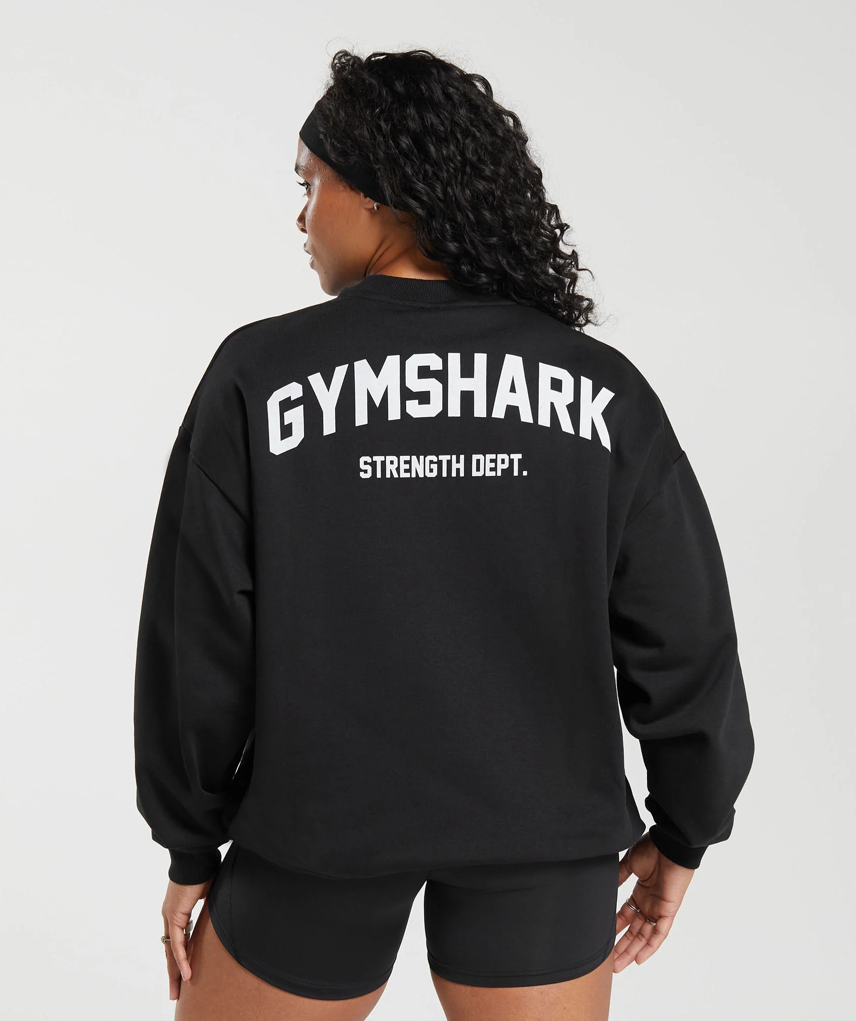 Gymshark Strength Department Graphic Oversized Sweatshirt - Black | Gymshark CA