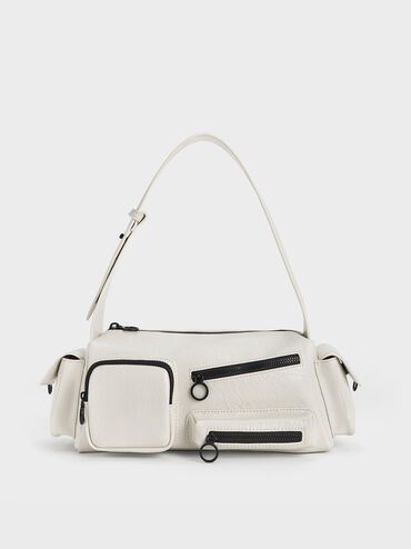 Mathilda Multi-Pocket Shoulder Bag | Charles & Keith US