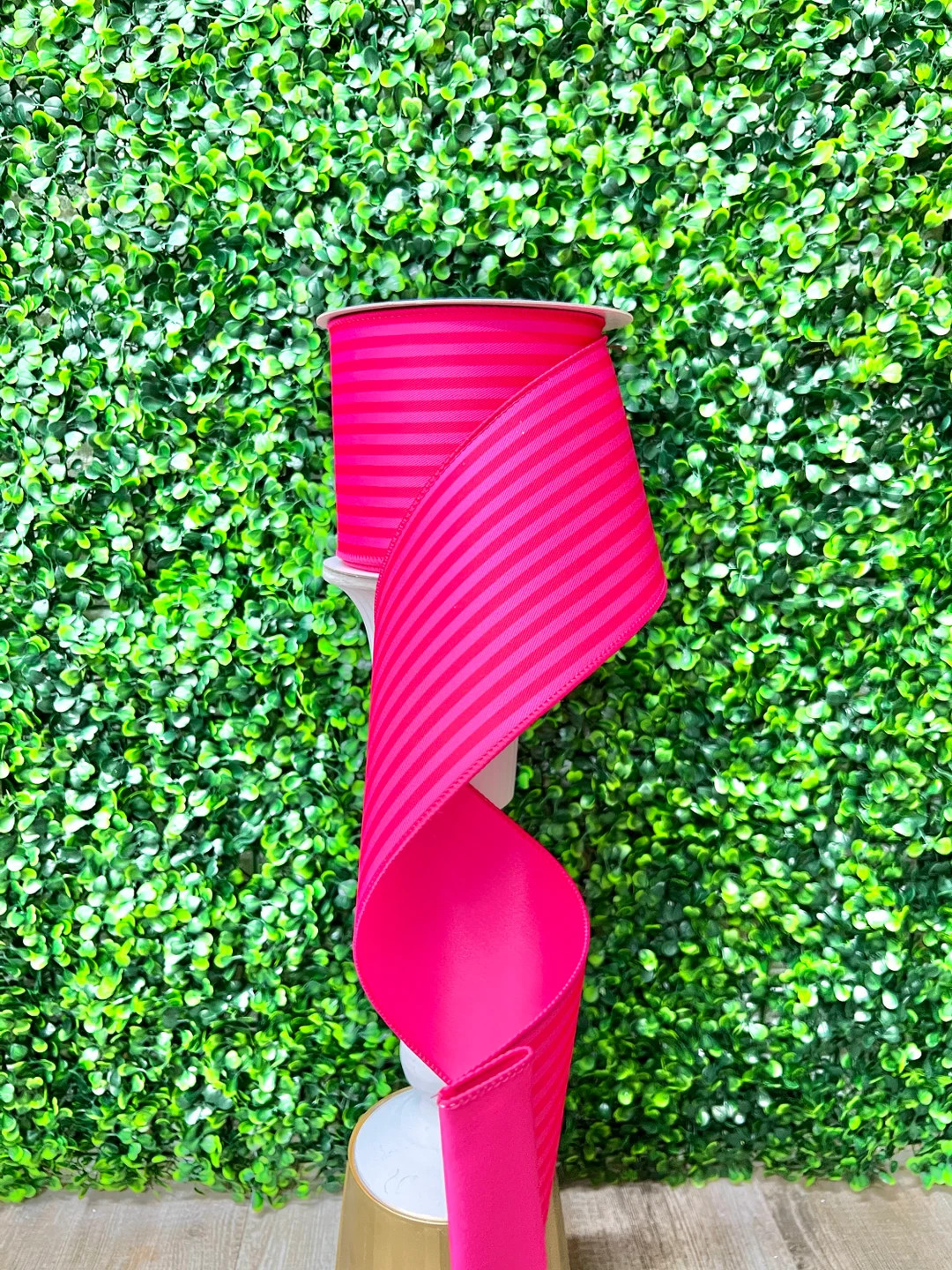 Pink Monochrome Stripes Ribbon 4 Inch X 10 Yards Farrisilk - Etsy | Etsy (US)