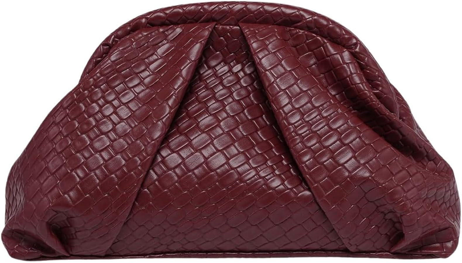 Floerns Women's Vintage Leather Ruched Bag Evening Handbag Dumpling Clutch Purse | Amazon (US)