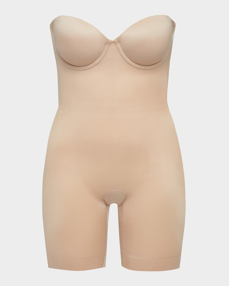 Spanx Suit Your Fancy Strapless Cupped Mid-Thigh Shaping Bodysuit | Neiman Marcus