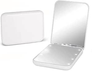 Kintion Pocket/Purse Mirror, 1X/3X Magnification LED Small Compact Travel Makeup Mirror with Ligh... | Amazon (US)