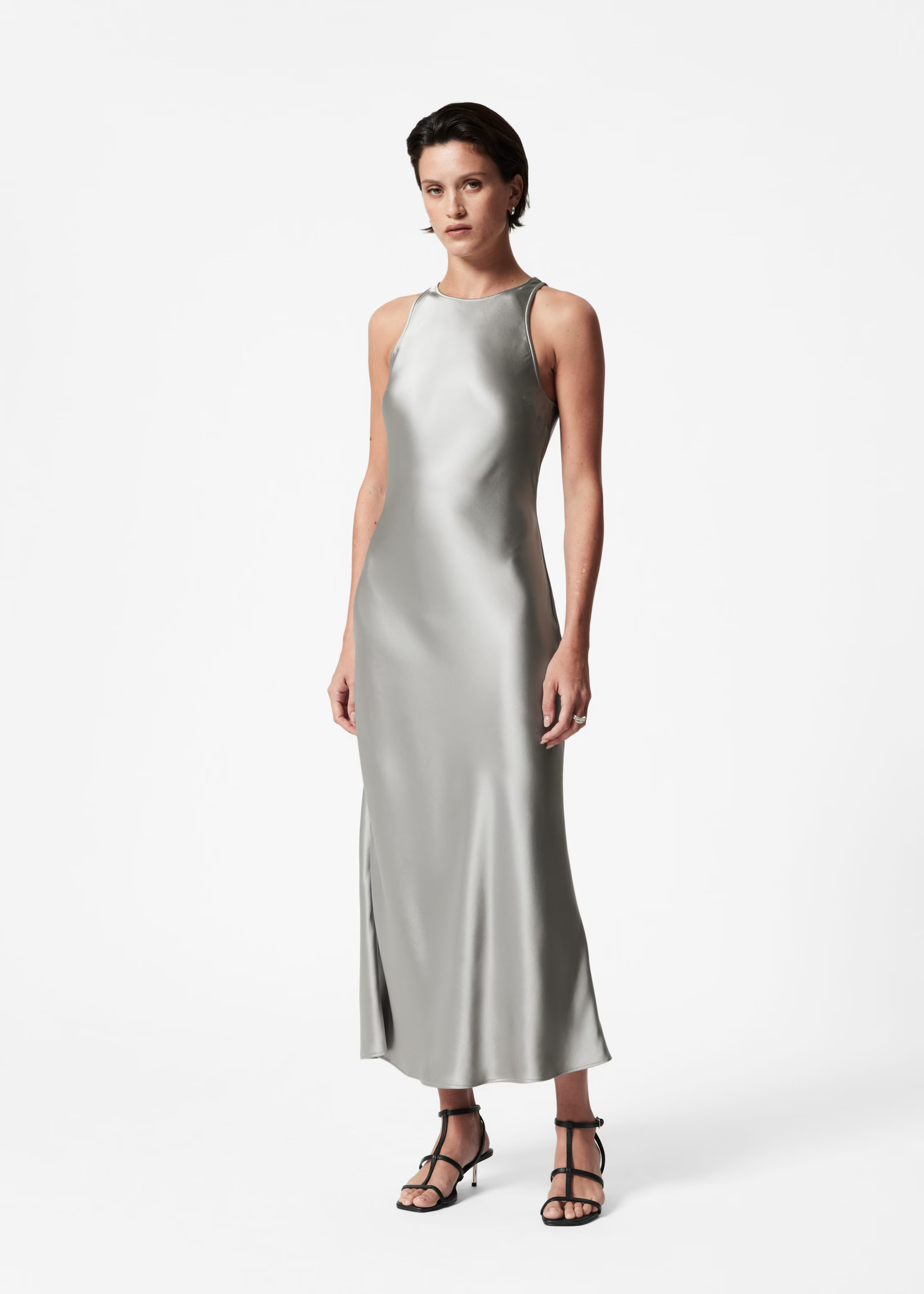 Sleeveless Satin Midi Dress | & Other Stories UK