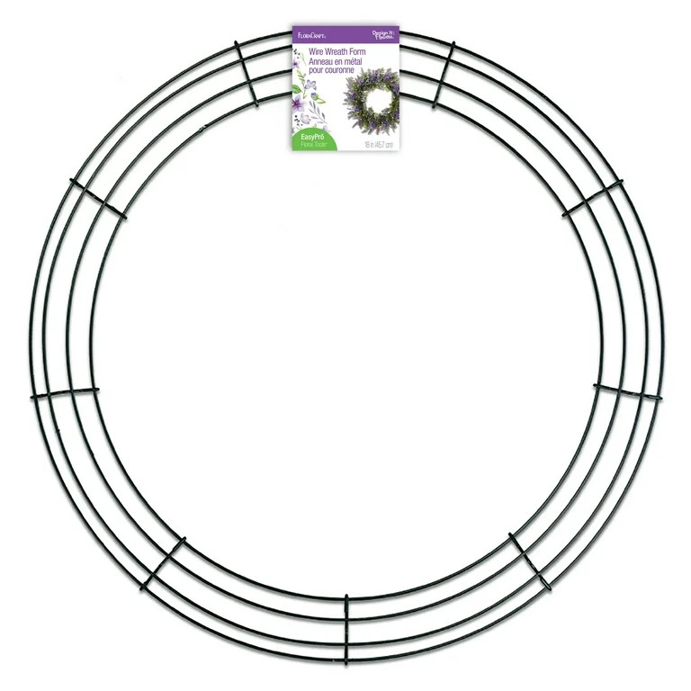 FloraCraft Wire Wreath Form 18 inch Green | Walmart (US)