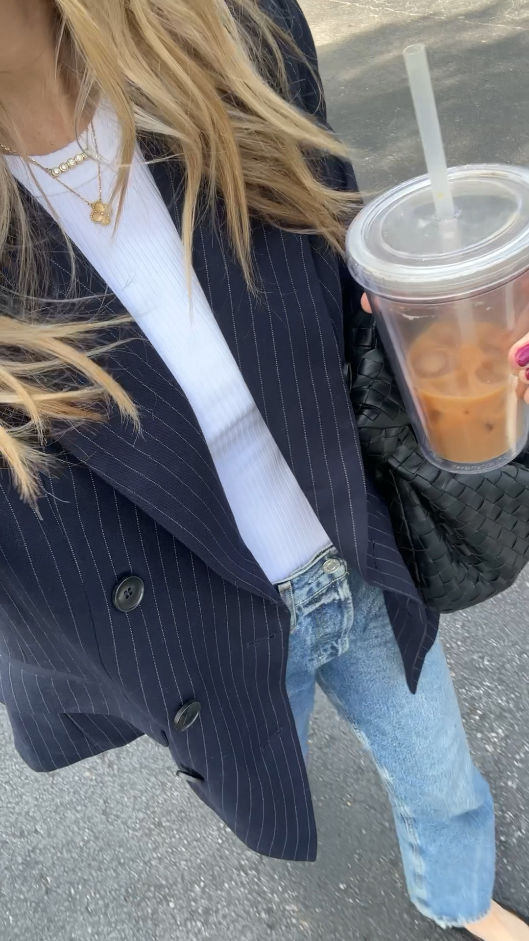 Fashion Jackson, navy blazer (small) white tank (small) AGOLDE jeans, Chanel ballet flats #fashionjackson #MAYSON #blazer #jeans 

#LTKworkwear #LTKstyletip #LTKitbag