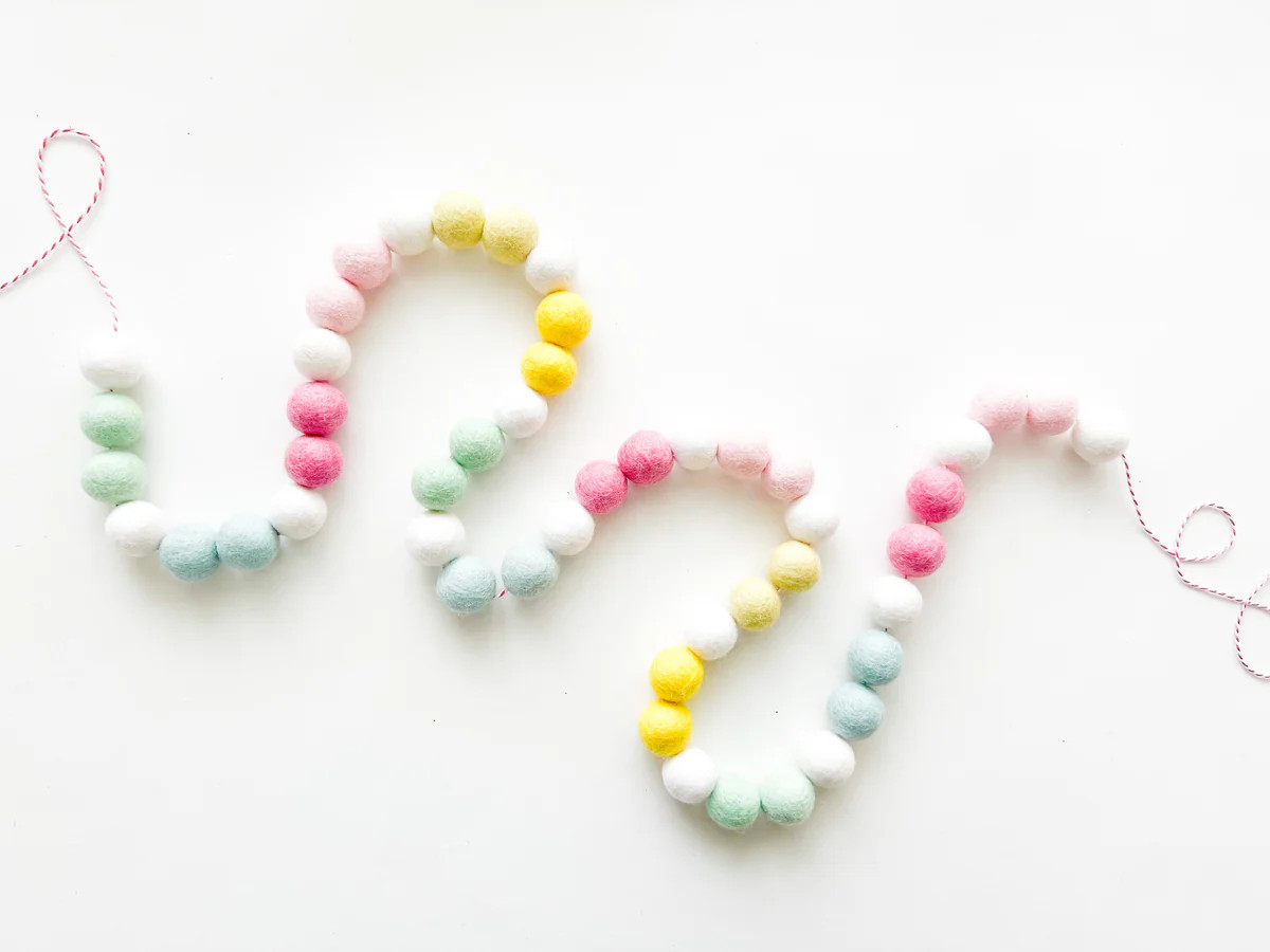 Spring Ombre Felt Ball Garland | Pearl & Jane