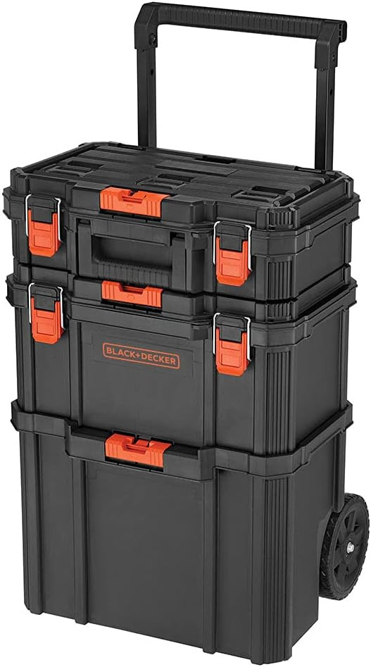 beyond by BLACK+DECKER BLACK+DECKER BDST60500APB Stackable Storage System - 3 Piece Set (Small, D... | Amazon (US)