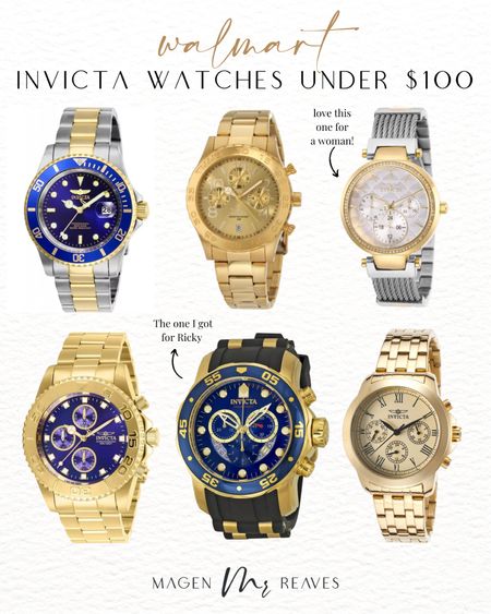 Walmart invicta watches under $100 - under $100 watches - under $100 gifts - gift ideas 

#walmartpartner @walmart

#LTKGiftGuide #LTKsalealert #LTKunder100