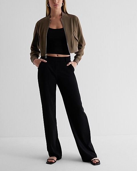 Cropped Bomber Jacket | Express