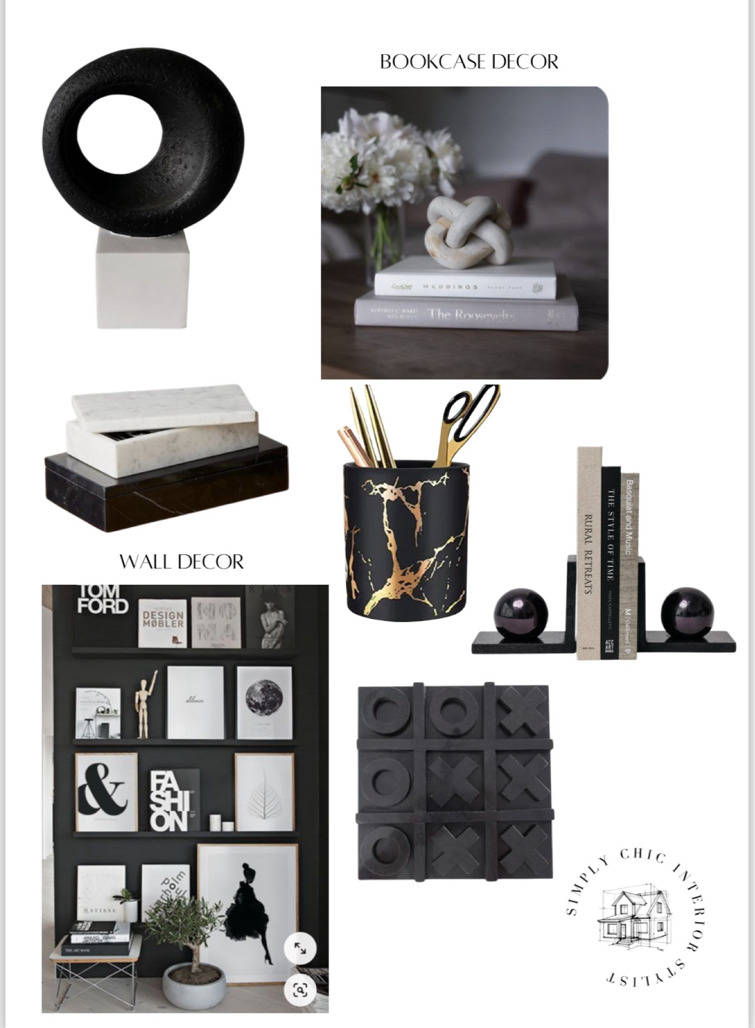 Black and white office decor 

#LTKHome